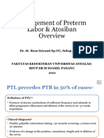 2021 - Atosiban in Preterm Labor Management