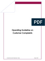 Operating Guideline On Customer Complaints