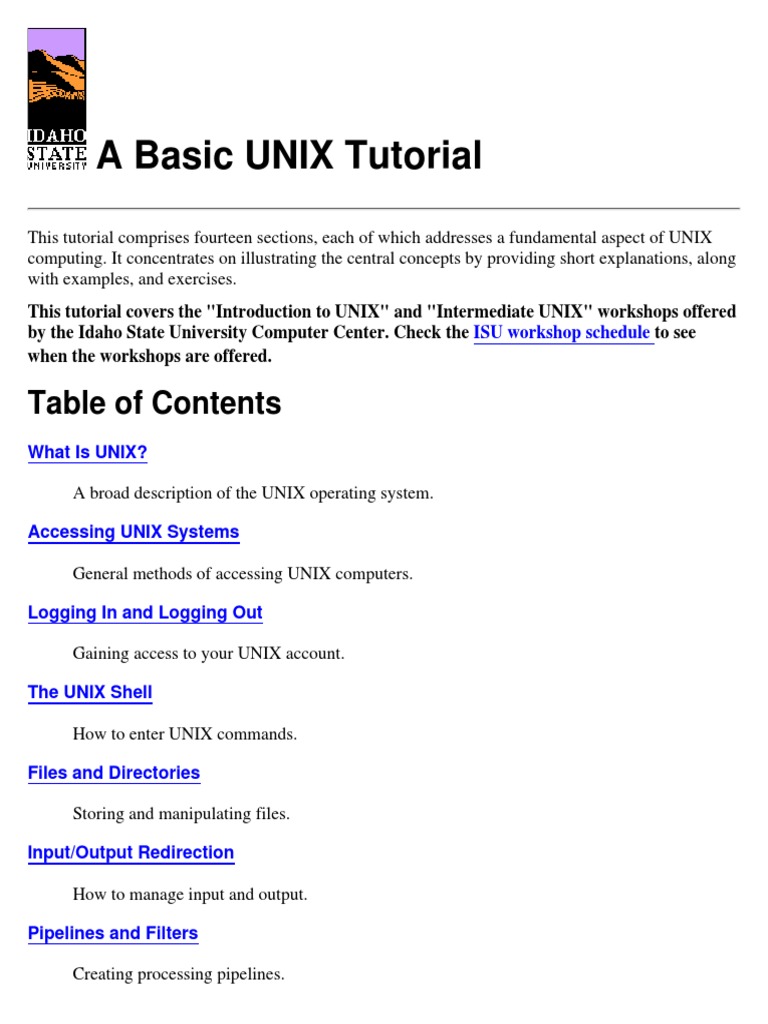 A Basic UNIX Tutorial | Descargar gratis PDF | Operating System ...