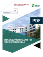 Mba (Executive) Programme For Working Professionals