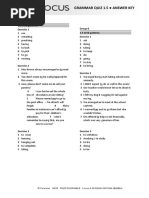 Focus 3 Unit Test 3 Answer Key | PDF