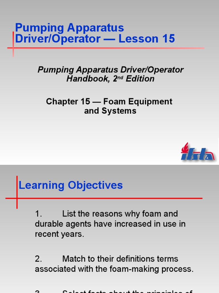 Pumping Apparatus Driver/Operator Handbook, 2 Edition PDF Pump