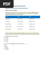 GL PTE Reading Comprehension Practice: Questions 1-4 Are About The Following Announcement