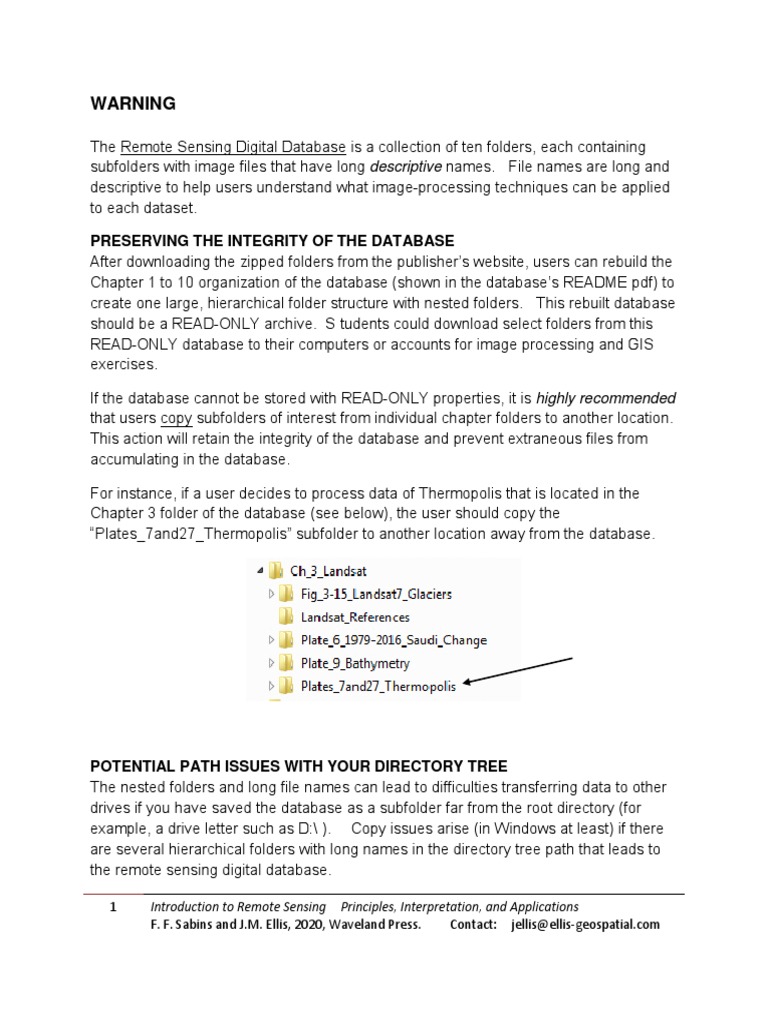 Remote Sensing Database Management Guide | PDF | Computer File ...