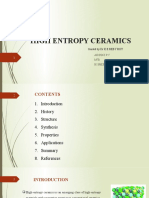 High Entropy Ceramics: Guided by DR K E Reby Roy