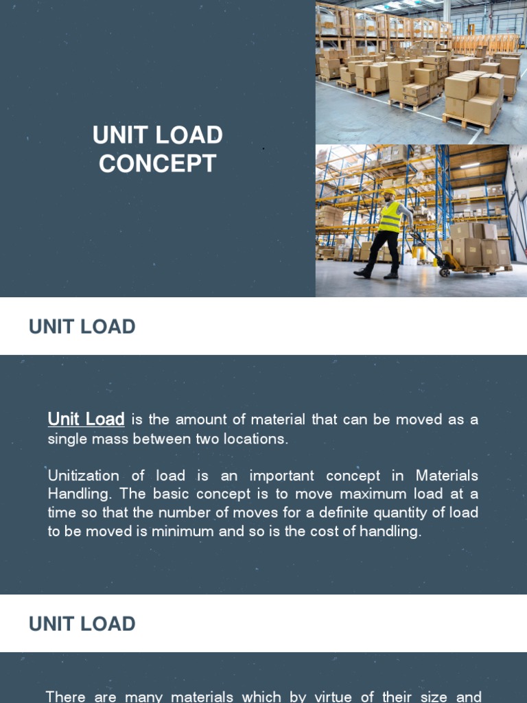 Unit Load Concept PDF Pallet Packaging And Labeling