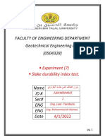 Faculty of Engineering Department Geotechnical Engineering LAB (0504328)