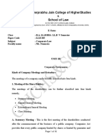 E-Notes - Corporate Law - Unit-3