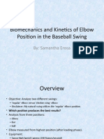 Biomechanics and Kinetics of Elbow Position in The Baseball Swing