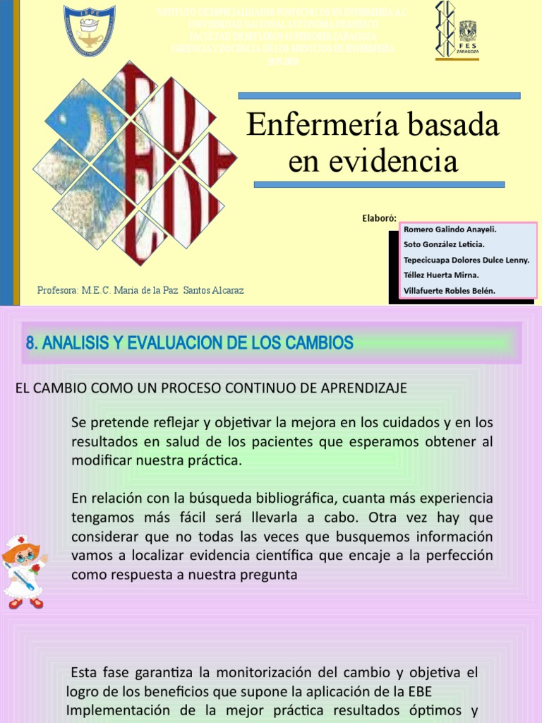 8, 9, 10. Enfermería Basada en Evidencia | PDF | Enfermería | Evaluación