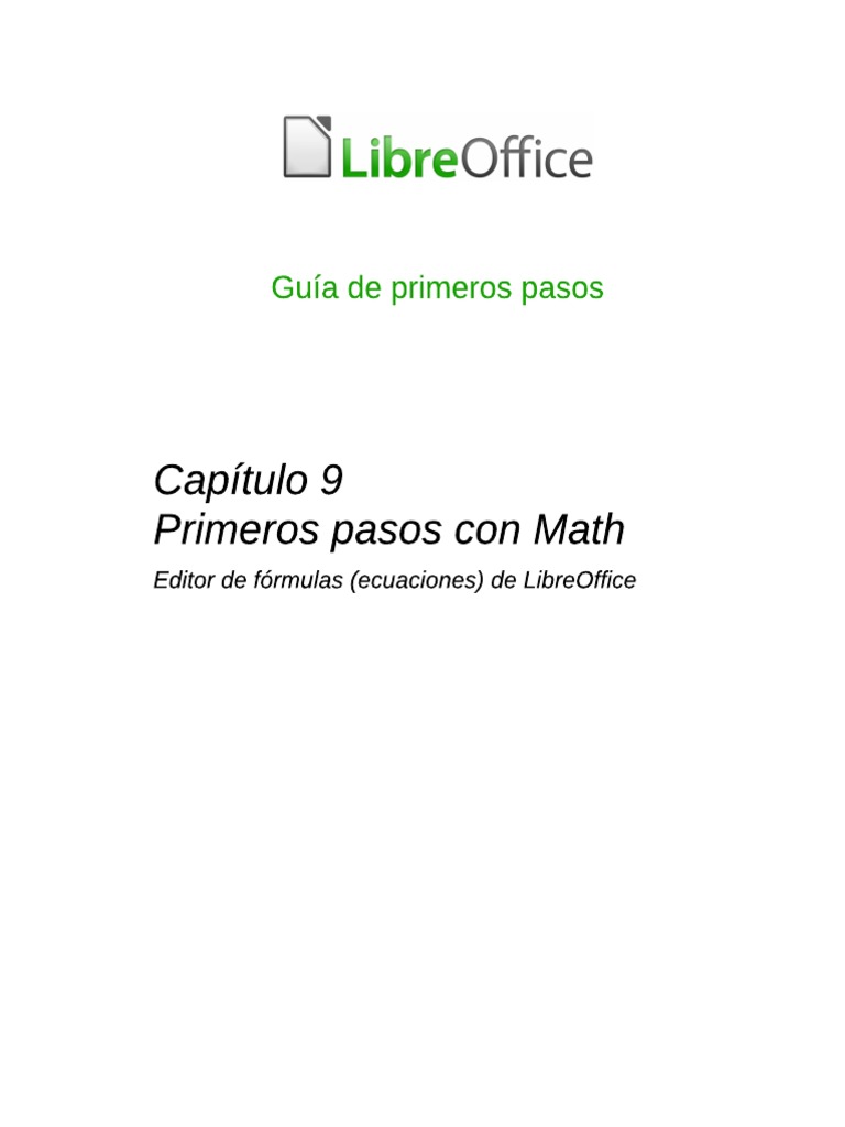 Tutorial Math de Libre Office | PDF