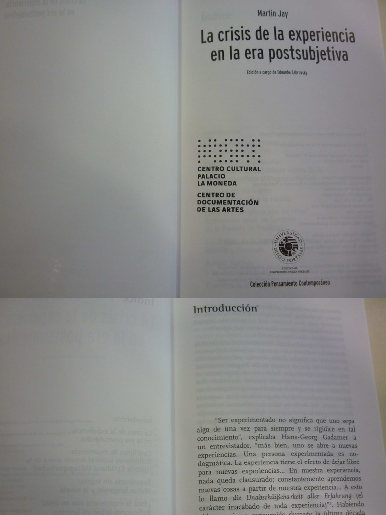 La Crisis de La Experiencia en La Era Post Subjetiva Martin Jay PDF