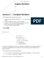 Complex Number Field Properties