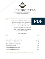 Afternoon Tea: Available From 2pm Until 5pm Daily Follow Us @orangepekoeteas