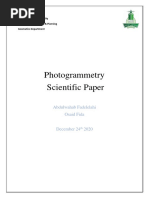 Photogrammetry Scientific Paper: Abdulwahab Fadelelahi Osaid Fida