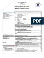 Budget of Work EsP5