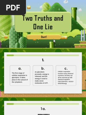 Two Truths and One Lie (ice breaker)