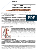 Sistemas digestório, respiratório e circulatório