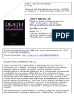 Death Education: To Cite This Article: Michael Peck (1982) Youth Suicide, Death Education, 6:1, 29-47