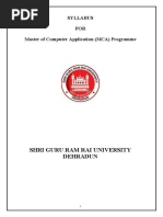 MCA SGRRU Complete Syllabus - 2yr - PRG