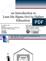 An Introduction to Lean Six Sigma (6σ) in Higher Education