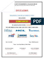 Invitation: Training and Placement Cell