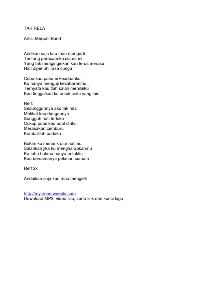 Merpati Band Tak Rela