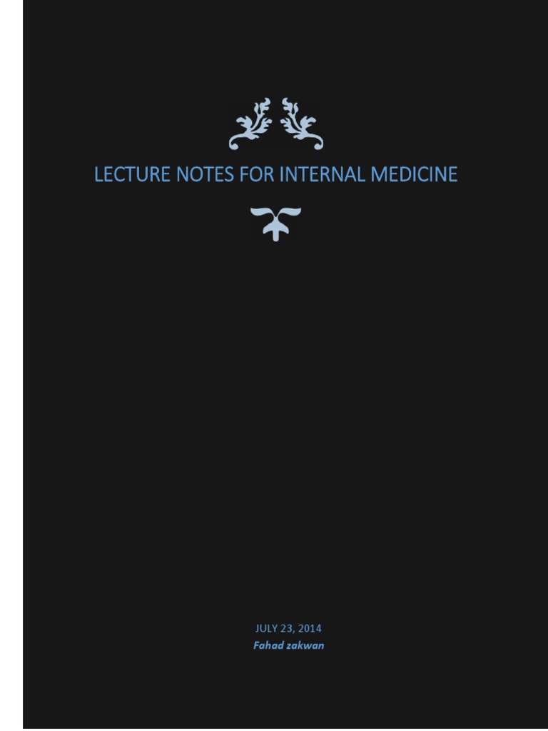 Internal Medicine Notes | PDF | Physiology | Clinical Medicine