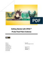 GSG HFSS Probe Feed Patch Antenna