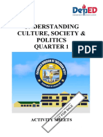 Understanding Culture, Society & Politics: Quarter 1