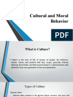 Cultural and Moral Behavior