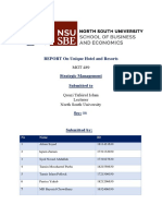 Final Report On Unique Hotel and Resorts MGT489 Sec 6