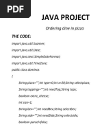 Java Pizza Project PRIYANSHU SINGH 