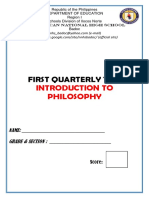 First Quarterly Test: Introduction To Philosophy