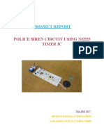 Police Siren Circuit Using Ne555 Timer Ic: Project Report
