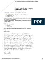 Using Convolutional Neural Networks To Forecast Sporting Event Results - SpringerLink