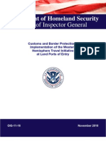 Customs and Border Protection's Implementation of the Western Hemisphere Travel Initiative at Land Ports of Entry