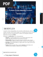 Python Programming Lecture Modules