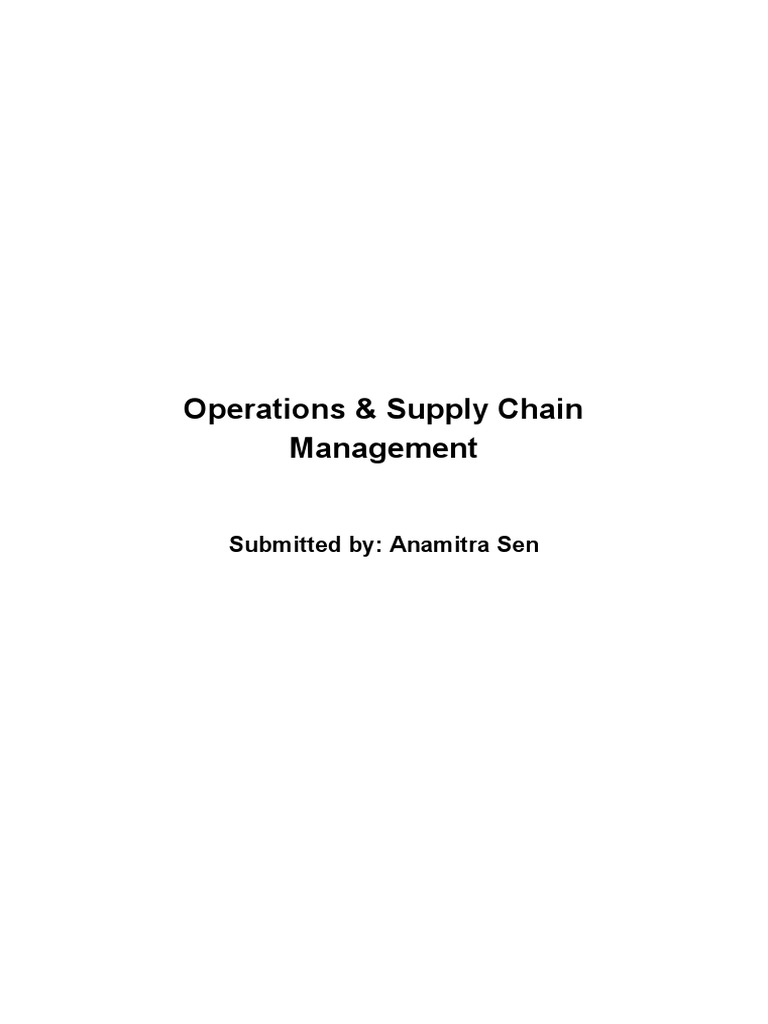 Supply Chain Management Insights | PDF | Forecasting | Supply Chain
