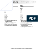 Grammar Quiz 2.5 Answer Key