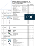 Quotation of Dental Equipments From UMG of China