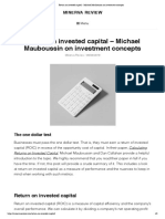 Return on Invested Capital - Michael Mauboussin on Investment Concepts