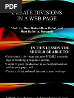 Create Divisions in A Web Page