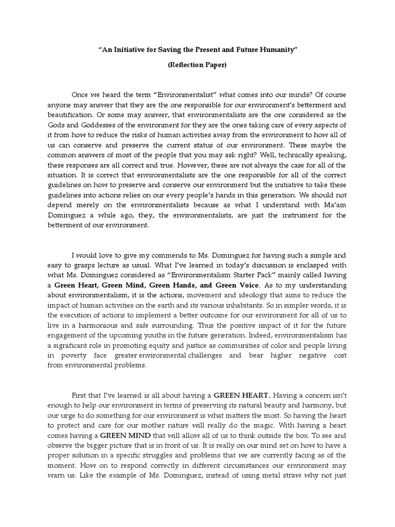 Environmentalism: A Call to Action | PDF | Environmentalism | Natural ...