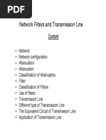 Network Filters and Transmission Line: Content