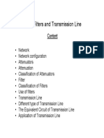 Network Filters and Transmission Line: Content