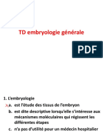 TD embryologie générale