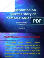 Presentation On Success Story of Yamaha and Sony