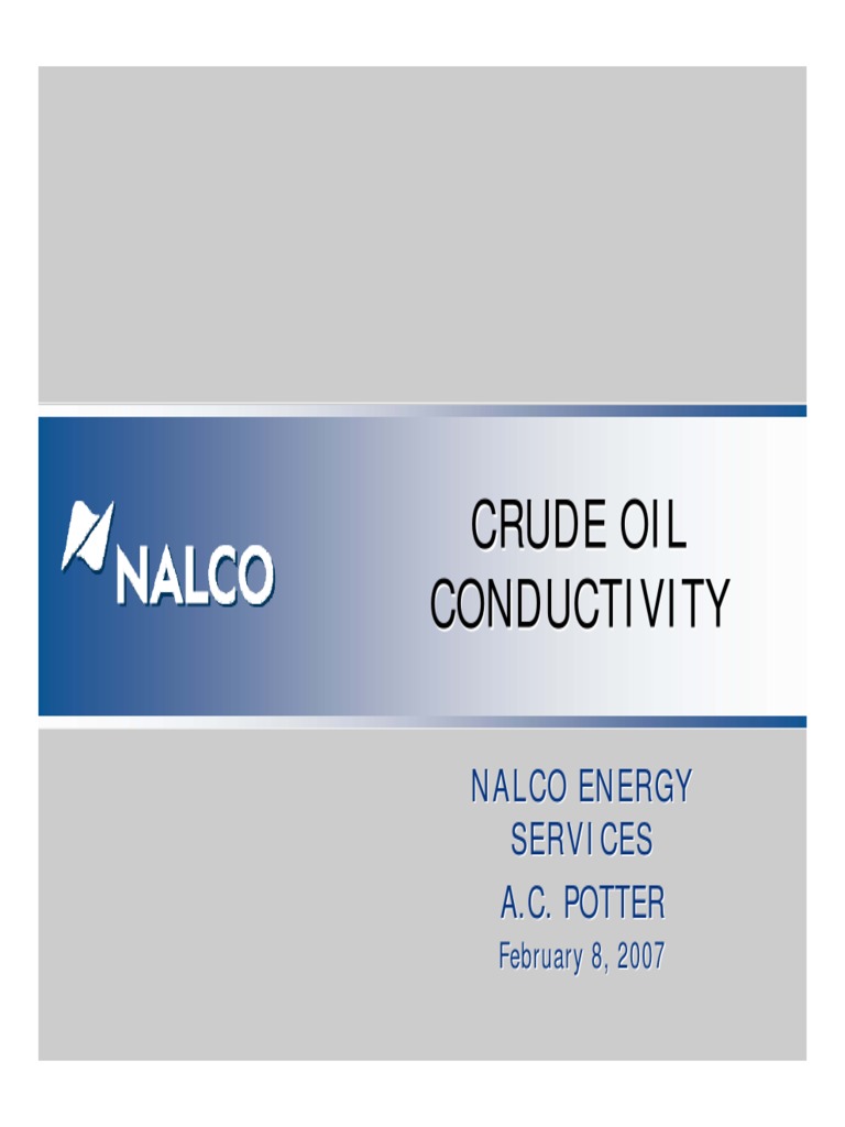Crude Conductivity PDF Transformer Electrical Resistivity And