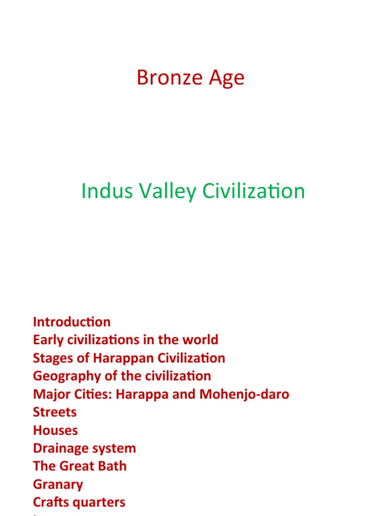 Bronze Age Indus Valley Civilization PDF